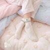 Tất Nữ Cổ Ngắn Viền Bèo Thêu Trái Tim Phong Cách Vintage Coquette