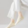 Tất Cotton Nữ Cổ Ngắn Trơn Gân Tăm Nhiều Màu Pastel Phong Cách Hàn Quốc