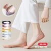 Tất Lười Cotton Nữ Họa Tiết Happy Bear Và Nửa Bàn Chân Chống Tụt