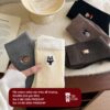 Tất Cotton Nữ Cổ Cao Gân Tăm Thêu Hình Thú Dễ Thương Tông Trầm Hàn Quốc
