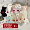Tất Cotton Nam Nữ Cổ Trung Gân Trơn 9 Màu Basic Mềm Mịn Thoáng Khí