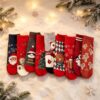 Tất Cotton Cổ Trung Giáng Sinh Ông Già Noel Gấu Tuần Lộc Bánh Gừng