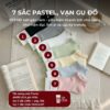 Tất Cotton Nữ Cổ Ngắn Gân Tăm Mỏng Mát Cuộn Viền 7 Màu Pastel