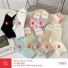 Tất Cotton Nữ Cổ Trung Gân Trơn 9 Màu Pastel Basic Phong Cách Hàn Quốc