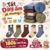 Set 5 Đôi Tất Cotton Lót Lông Dày Ấm Bé Trai Hoạt Hình Cún Mùa Đông