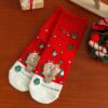 Tất Cotton Cổ Trung Họa Tiết Giáng Sinh Ông Già Noel Người Tuyết Gấu Dễ Thương